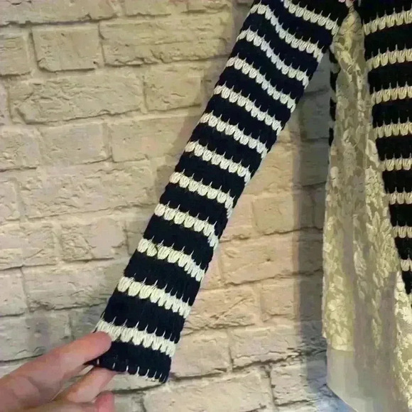 Signature Studio Women's Navy/White Sweater/Cardigan Size Small - Picture 5 of 8